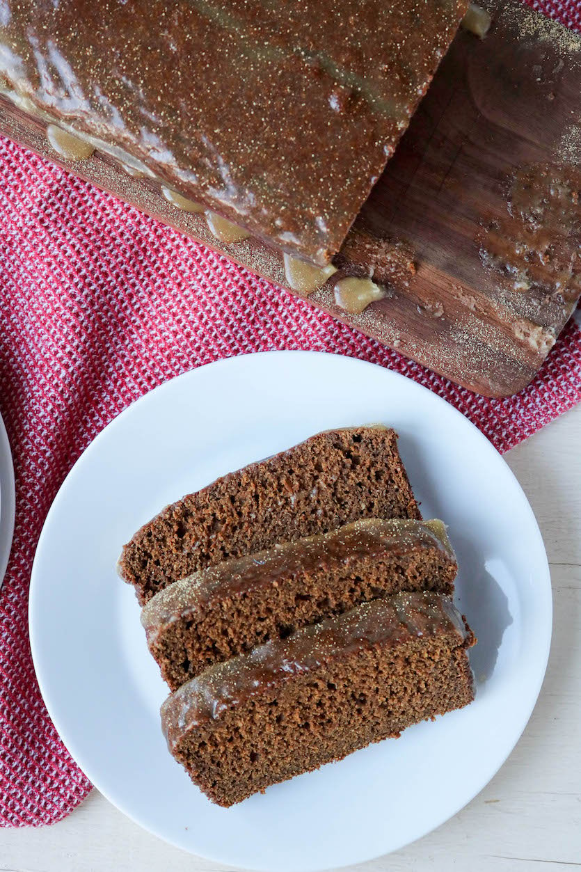 Gingerbread Loaf with Maple Glaze