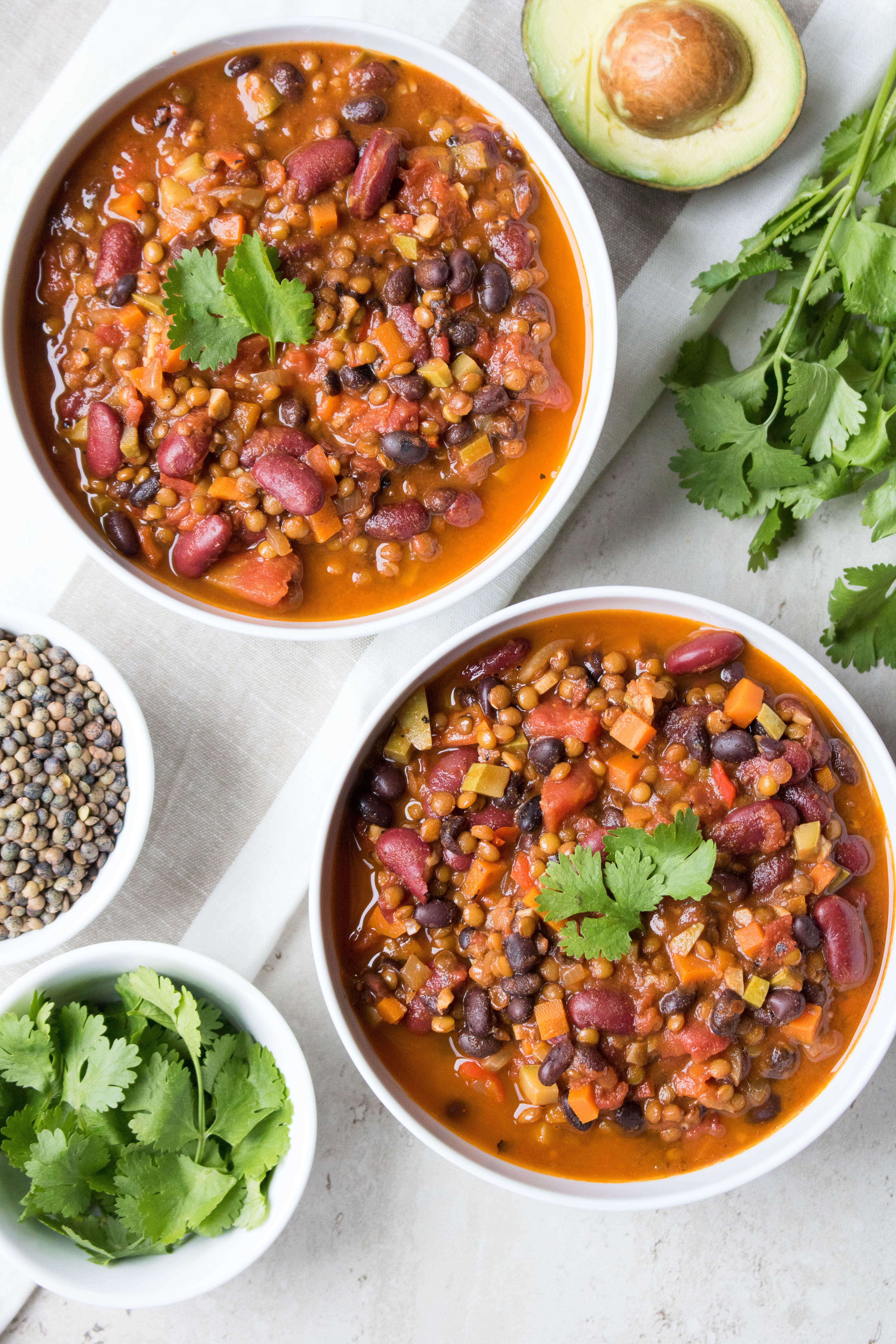 Vegetarian Chili with Lentils