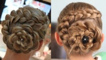 Dutch flower braid for kids: An easy hairstyle with a Dutch braid