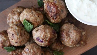 Authentic Greek Lamb Meatballs with Tzatziki Recipe