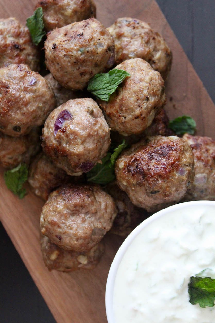 Greek Lamb Meatballs with Tzatziki