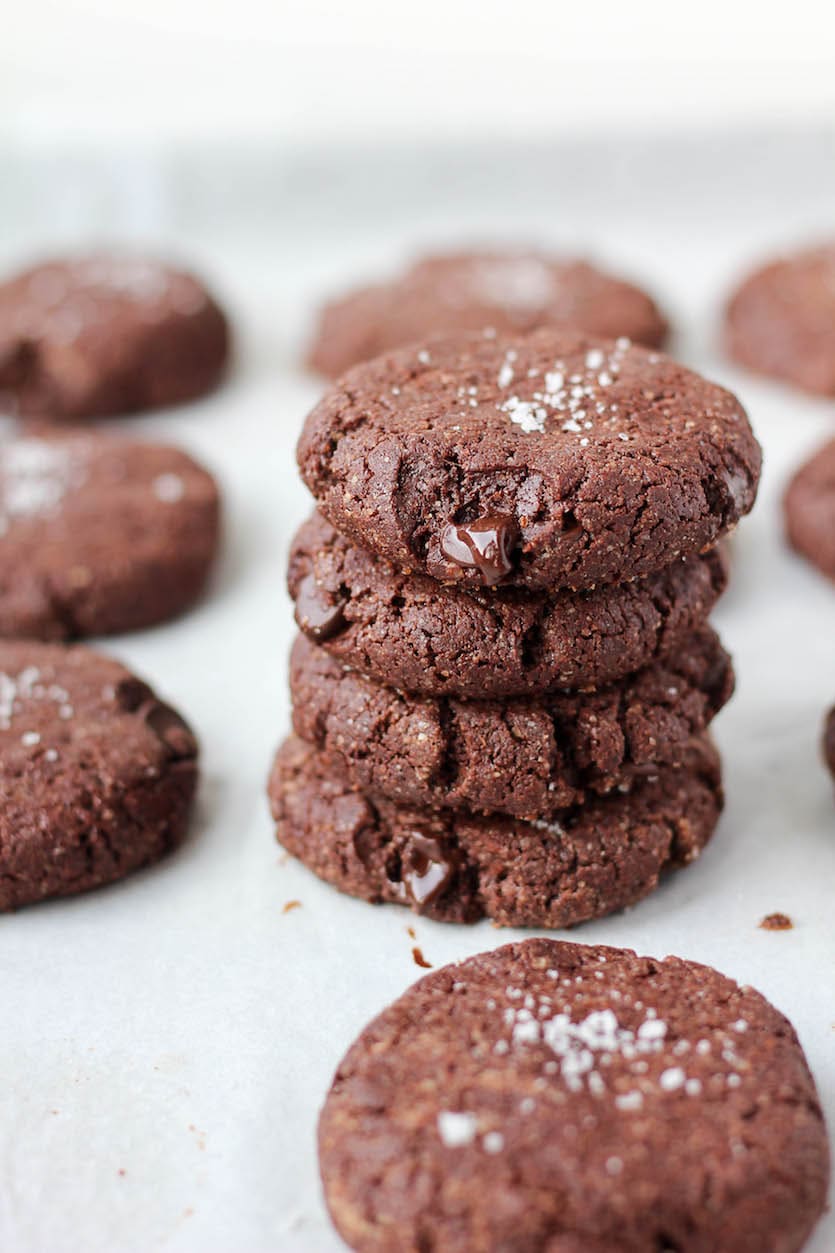 Cookies au chocolat noir salé