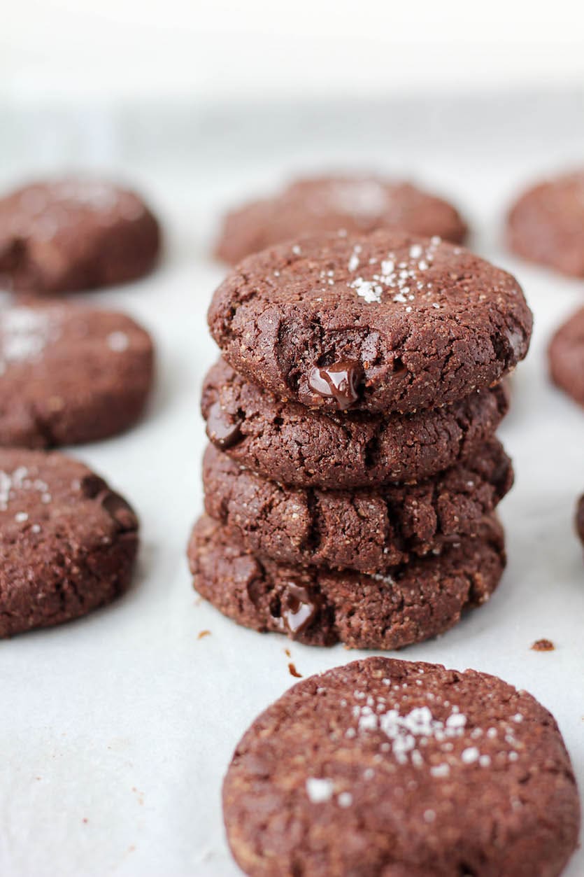 Salted Dark Chocolate Cookies