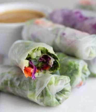 Summer Rolls with Almond Dipping Sauce