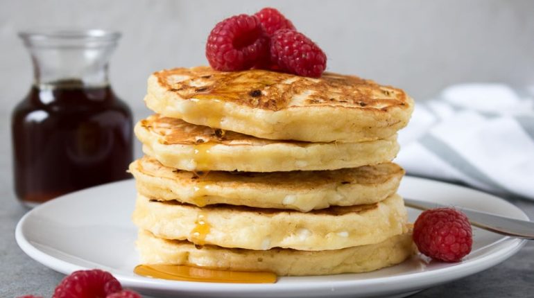 all-purpose flour Breakfast Cottage cheese meal prep nutrition pancakes protein Recipe 