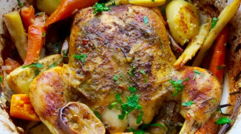 Chicken Cooking Flavor ingredients Instructions pot roast Recipe Roasting Rosemary Vegetables Wine 
