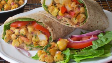 Spicy Buffalo Chickpea Wraps