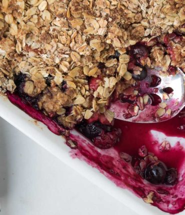 Healthy Triple Berry Crisp