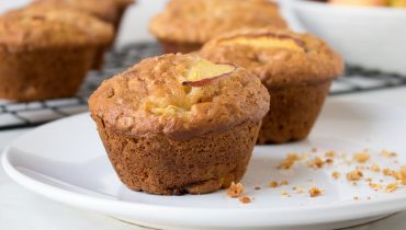 Healthy Peach Oatmeal Muffins