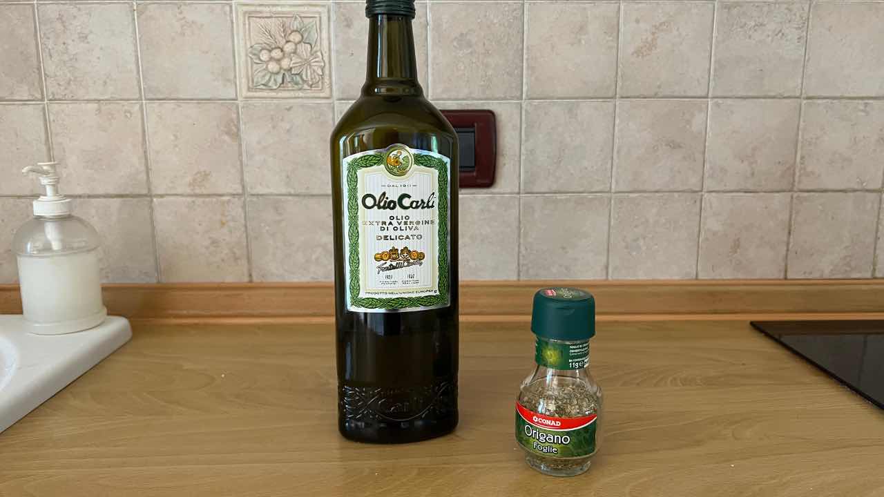 olive oil and oregano