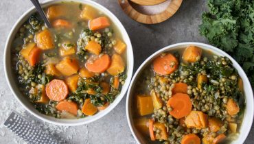 Lentil Soup with Roasted Vegetables