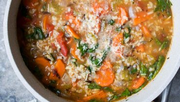 Easy Vegetable Soup with Wild Rice
