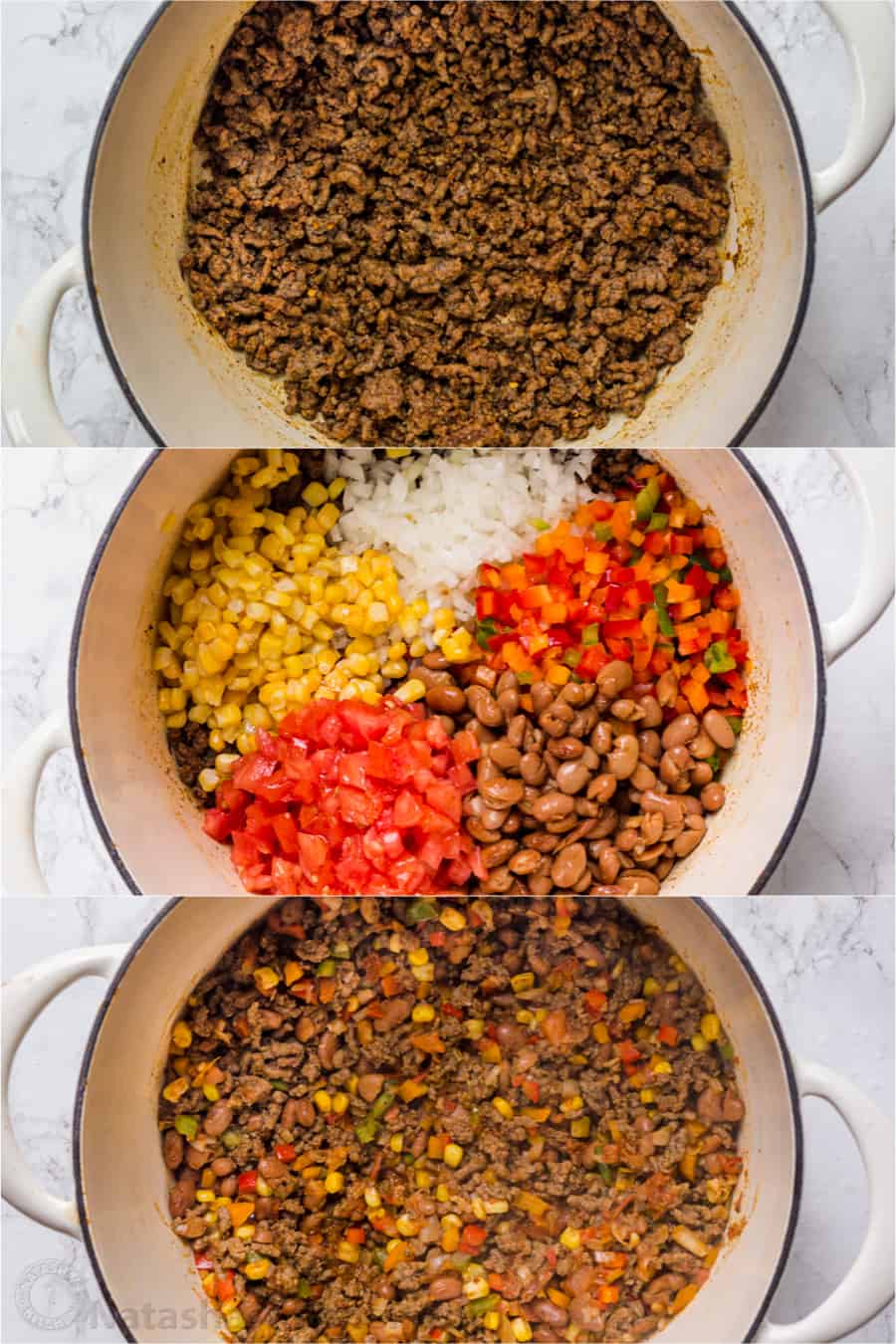 Step-by-step instructions on how to make taco soup