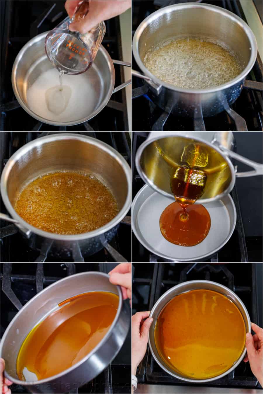 Step by step guide on making caramel sauce for flan