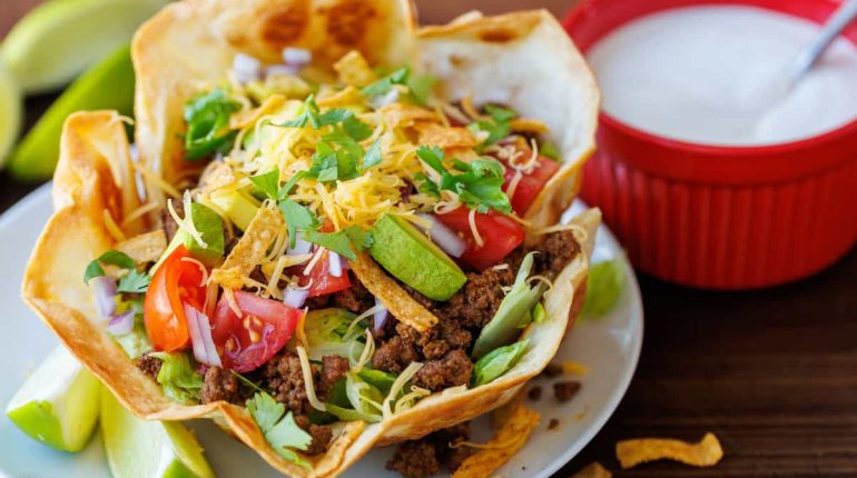 corn tortillas crispy shell double recipe Fish Tacos Gluten-Free Homemade Taco Salad Shells ingredients make-ahead Mexican-inspired oven-safe dishes Recipe reheating restaurant-style room temperature serving taco night Taco Seasoning Taco Soup Tortilla 