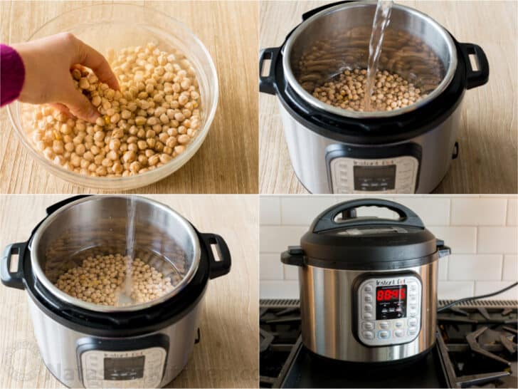 Step-by-step guide to rinsing and cooking Instant Pot chickpeas