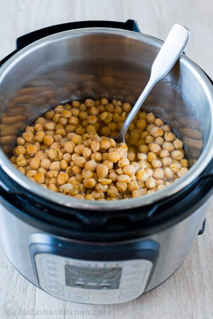 Cooked Instant Pot chickpeas