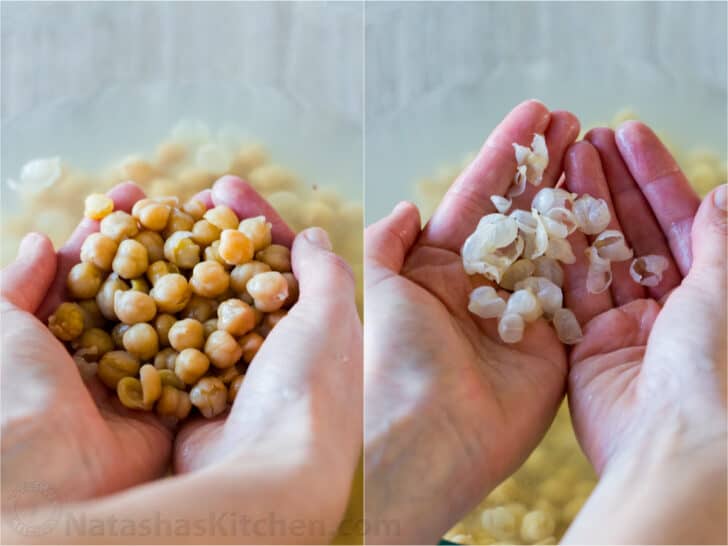 How to peel chickpeas