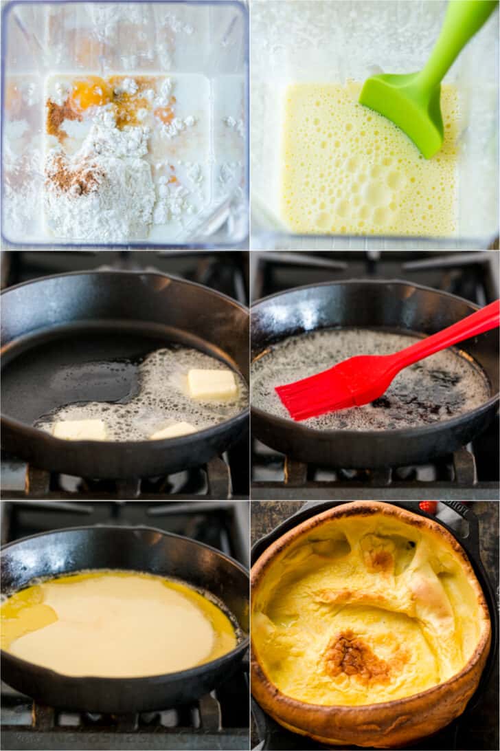 Step by step how to make German pancakes in a blender