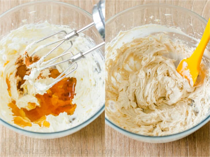 How to make honey butter by beating butter with honey, cinnamon and vanilla