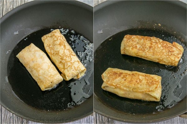 Egg, Ham and Cheese Crepe Pockets - Our son's favorite breakfast and they are freezer friendly! | natashaskitchen.com