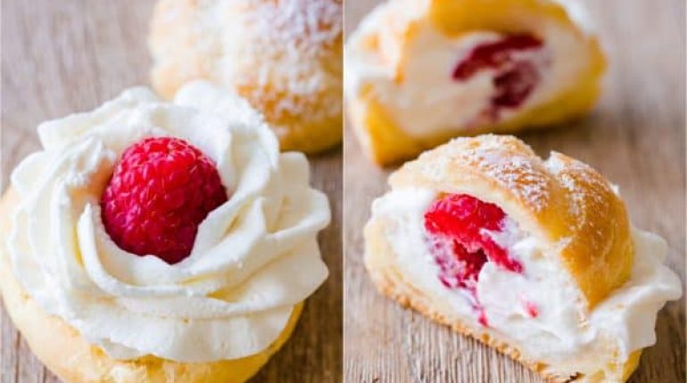 choux pastry Churros Cream Puffs deflation Eclairs Filling freezing French dessert French desserts pastry dough Profiteroles Recipe whipped cream 