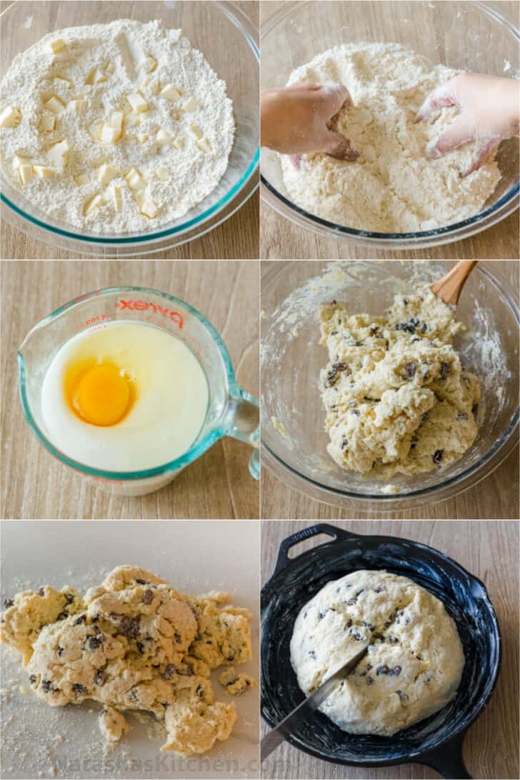 Step by step instructions to make soda bread