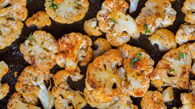 air fryer instructions and season. Toss again baking time breaking up wedges into even butter cauliflower seasoning cauliflower steaks. --> Cheese combine garlic powder cover it crispy cauliflower easy recipe flipping every 5 minutes in the oven make-ahead meal prep oil paprika reheating roasted cauliflower Salt seasoning tender Thickness toss to coat 