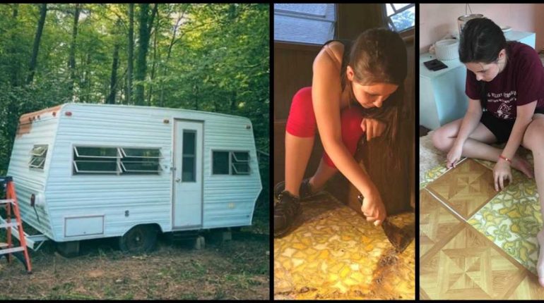 camper Creativity determination DIY Glamper inspiration Project renovation Transformation West Virginia Williamstown young talent 