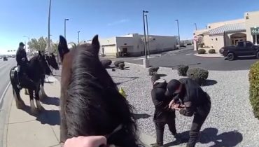 Horseback Police Chase Down Shoplifter in Albuquerque