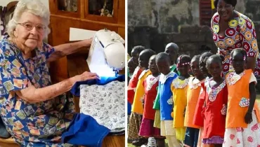 99-Year-Old Grandmother Sews Daily for Needy Children in Africa