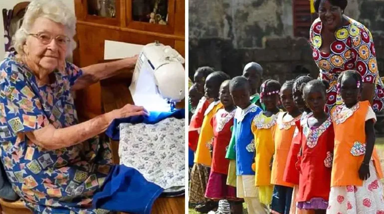 99-Year-Old Grandmother Sews Daily for Needy Children in Africa