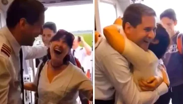 Heartwarming Surprise: Pilot Son Welcomes Mom Aboard His Flight