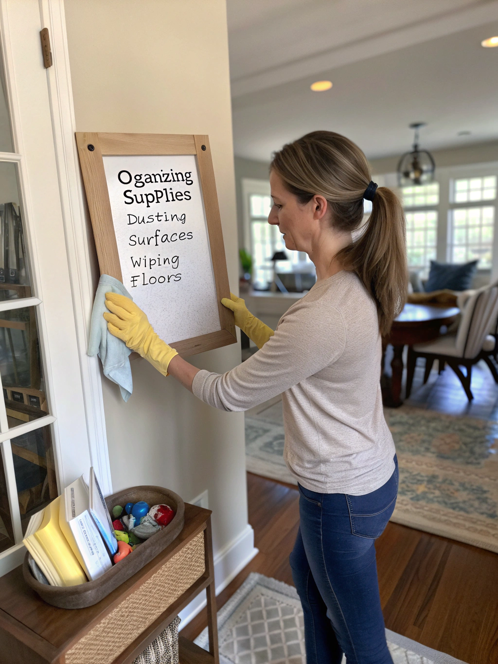 home cleaning tips for women preparing steps