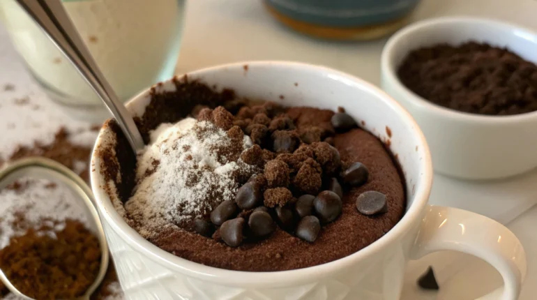 Chocolate Mug Cake in 5 Minutes Breakfast Chicken Cooking cooking instructions Easy fiber health food ingredients Instructions