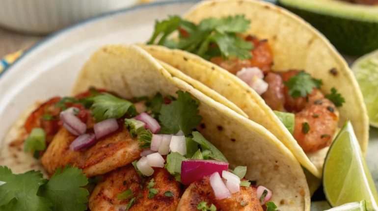 Spicy Shrimp Tacos with Avocado Adoption Breakfast Chicken Cooking dessert health facilities ingredients Instructions