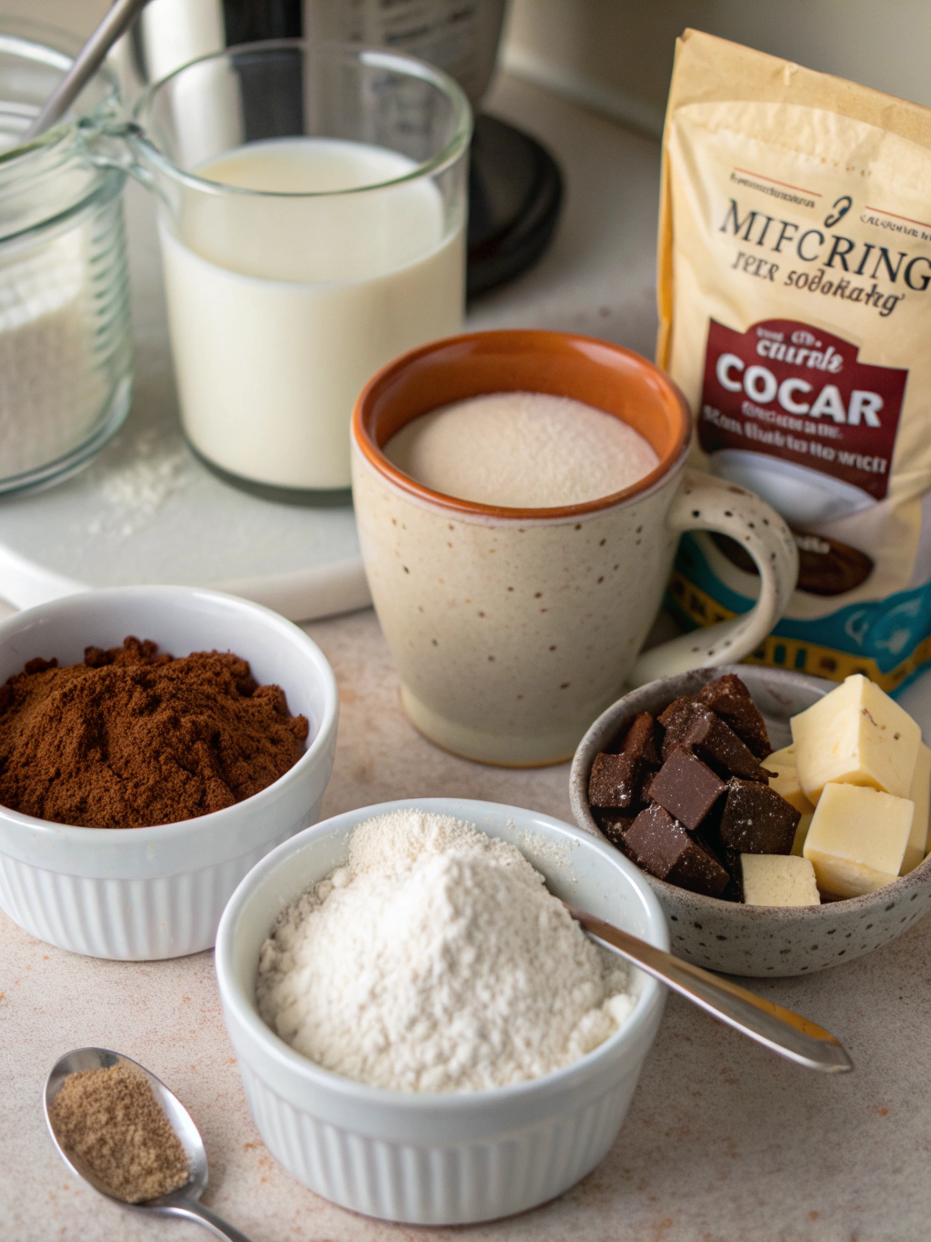 quick chocolate mug cake recipe ingredients
