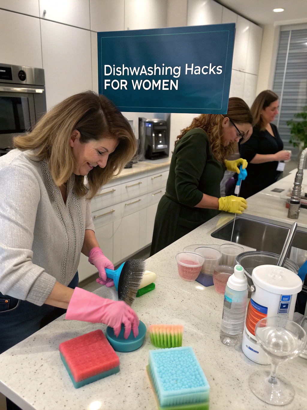 dishwashing hacks for women preparing steps